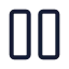 Pause icon with stroke standard style