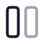 Pause icon with twotone rounded style