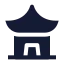Pavilon icon with solid sharp style