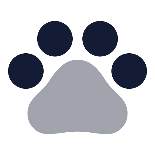 Paw Print Icon in Bulk Rounded style