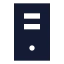Pccase icon with solid sharp style