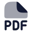 Pdf icon with bulk rounded style