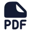Pdf icon with solid rounded style
