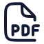 Pdf icon with stroke rounded style