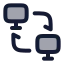 Peertopeer icon with duotone rounded style