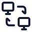 Peertopeer icon with stroke standard style