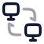 Peertopeer icon with twotone rounded style