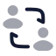 Peertopeer icon with bulk rounded style
