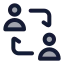 Peertopeer icon with duotone standard style