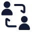 Peertopeer icon with solid standard style
