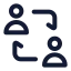 Peertopeer icon with stroke standard style