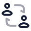 Peertopeer icon with twotone rounded style