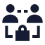 Peertopeer icon with solid sharp style
