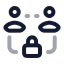 Peertopeer icon with twotone rounded style