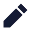 Pen icon with solid sharp style
