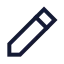 Pen icon with stroke sharp style