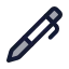 Pen icon with duotone standard style