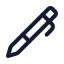Pen icon with stroke rounded style