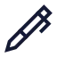 Pen icon with stroke sharp style
