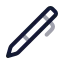Pen icon with twotone rounded style