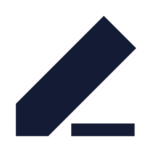 Pen Line Icon in Solid Sharp style