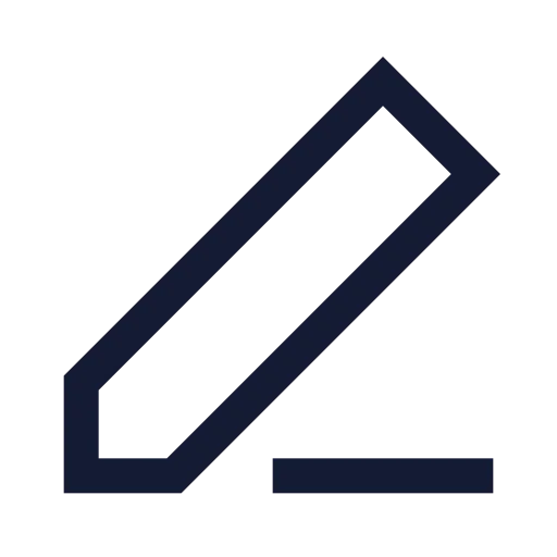 Pen Line Icon in Stroke Sharp style