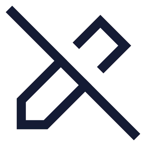 Pen Off Icon in Stroke Sharp style