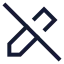 Penoff icon with stroke sharp style