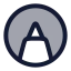 Pentool icon with duotone rounded style