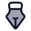 Pentool icon with duotone rounded style