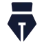 Pentool icon with solid sharp style