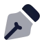 Pentool icon with bulk rounded style
