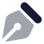 Pentool icon with bulk rounded style
