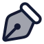Pentool icon with duotone rounded style