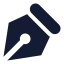 Pentool icon with solid sharp style