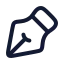 Pentool icon with stroke rounded style