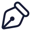 Pentool icon with stroke rounded style