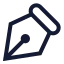 Pentool icon with stroke sharp style