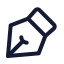 Pentool icon with stroke standard style