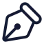 Pentool icon with stroke standard style