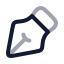 Pentool icon with twotone rounded style