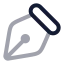 Pentool icon with twotone rounded style