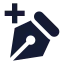Pentooladd icon with solid sharp style