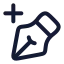 Pentooladd icon with stroke rounded style