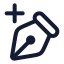 Pentooladd icon with stroke rounded style