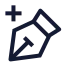 Pentooladd icon with stroke sharp style