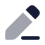 Pencilline icon with bulk rounded style