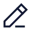 Pencilline icon with stroke sharp style