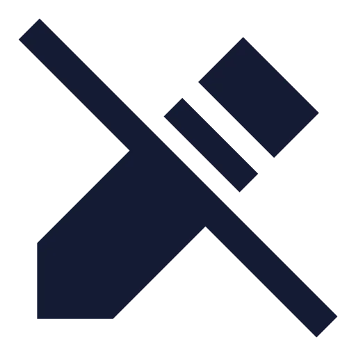 Pencil Off Icon in Solid Sharp style