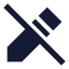 Penciloff icon with solid sharp style